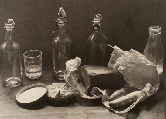 Still Life with Bottles and Cheese