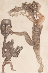 The King and Jester with Beautiful Mask