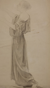 Girl in Long Dress / Study for Painting Sunrise