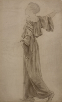 Girl in Long Dress / Study for Painting Sunrise
