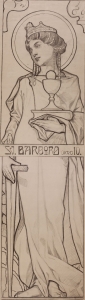 St. Barbara, Study for Stained Glass Window
